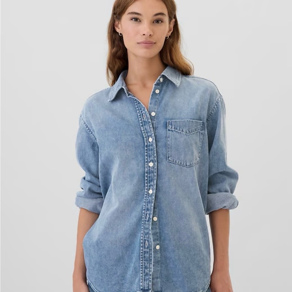 Classic Blue Denim Shirt Women's